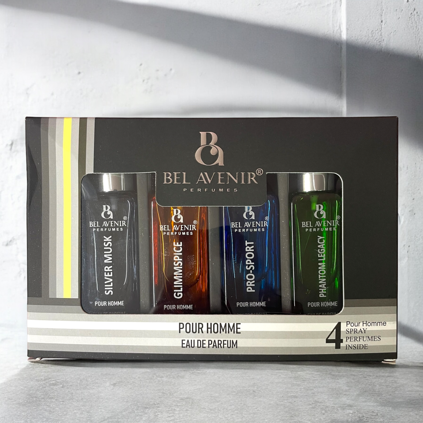 Bel Avenir's luxury long lasting gift set for Him - 20ml each